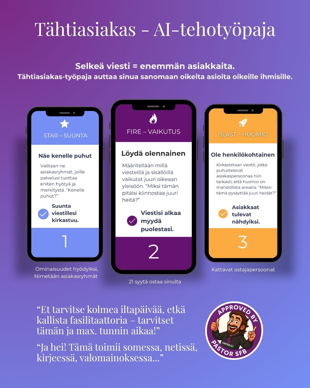 Tähtiasiakas – Starfireblast AI-tehotyöpaja