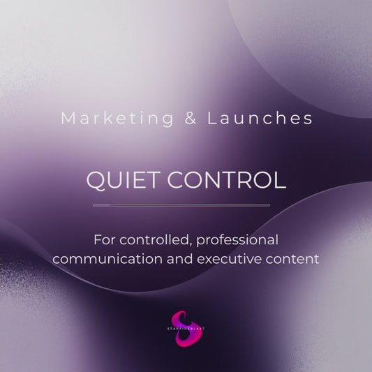 Quiet Control – Marketing & Launches • Authority • Electronic